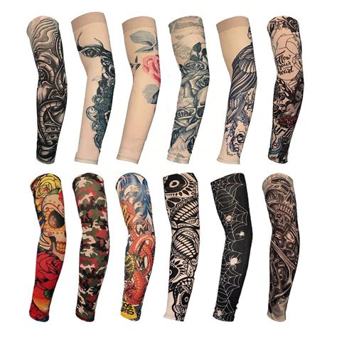 fake tattoo sleeve cloth arm art|realistic temporary tattoo sleeves.